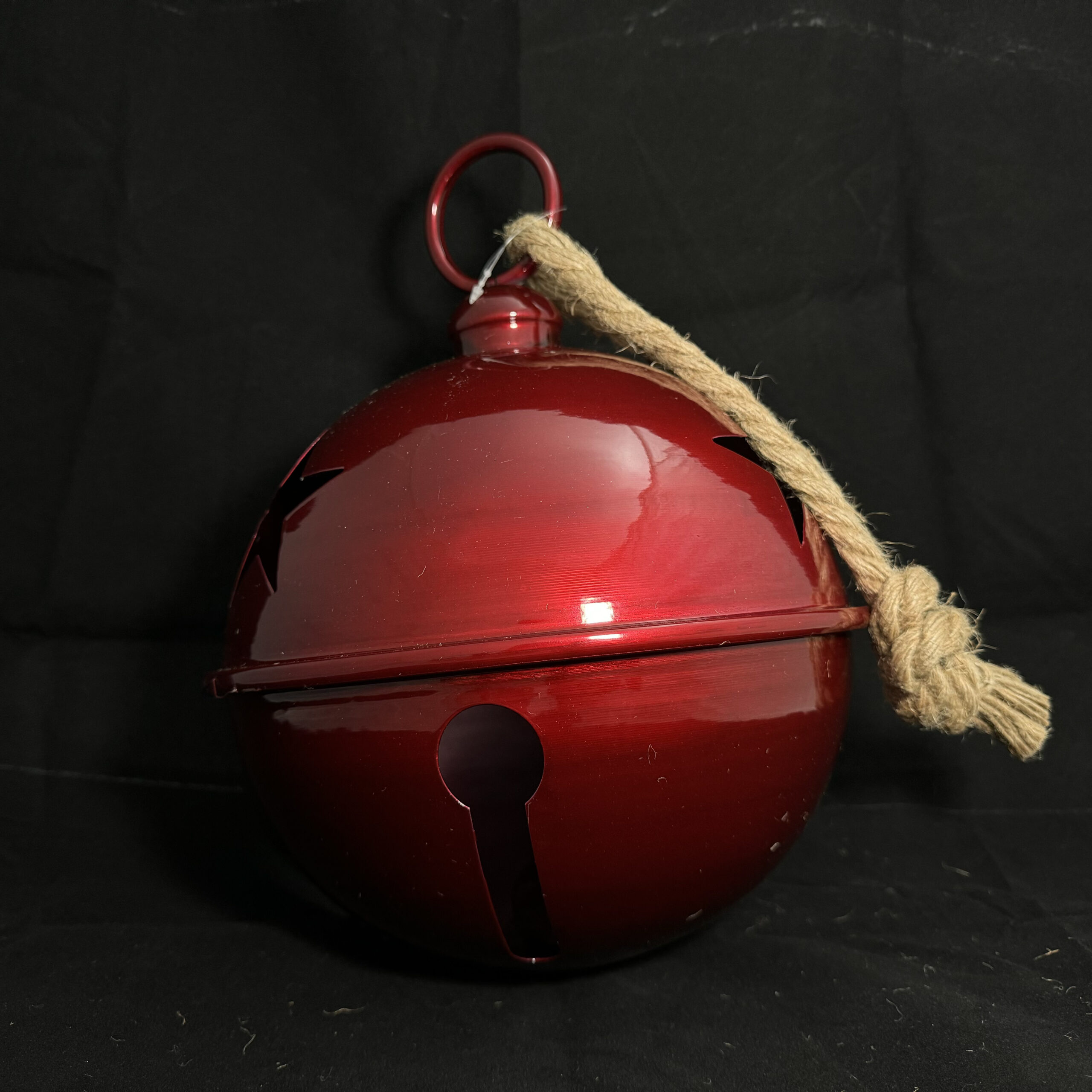 Cascabel rojo metálico (24cm x 34cm) - Image 1