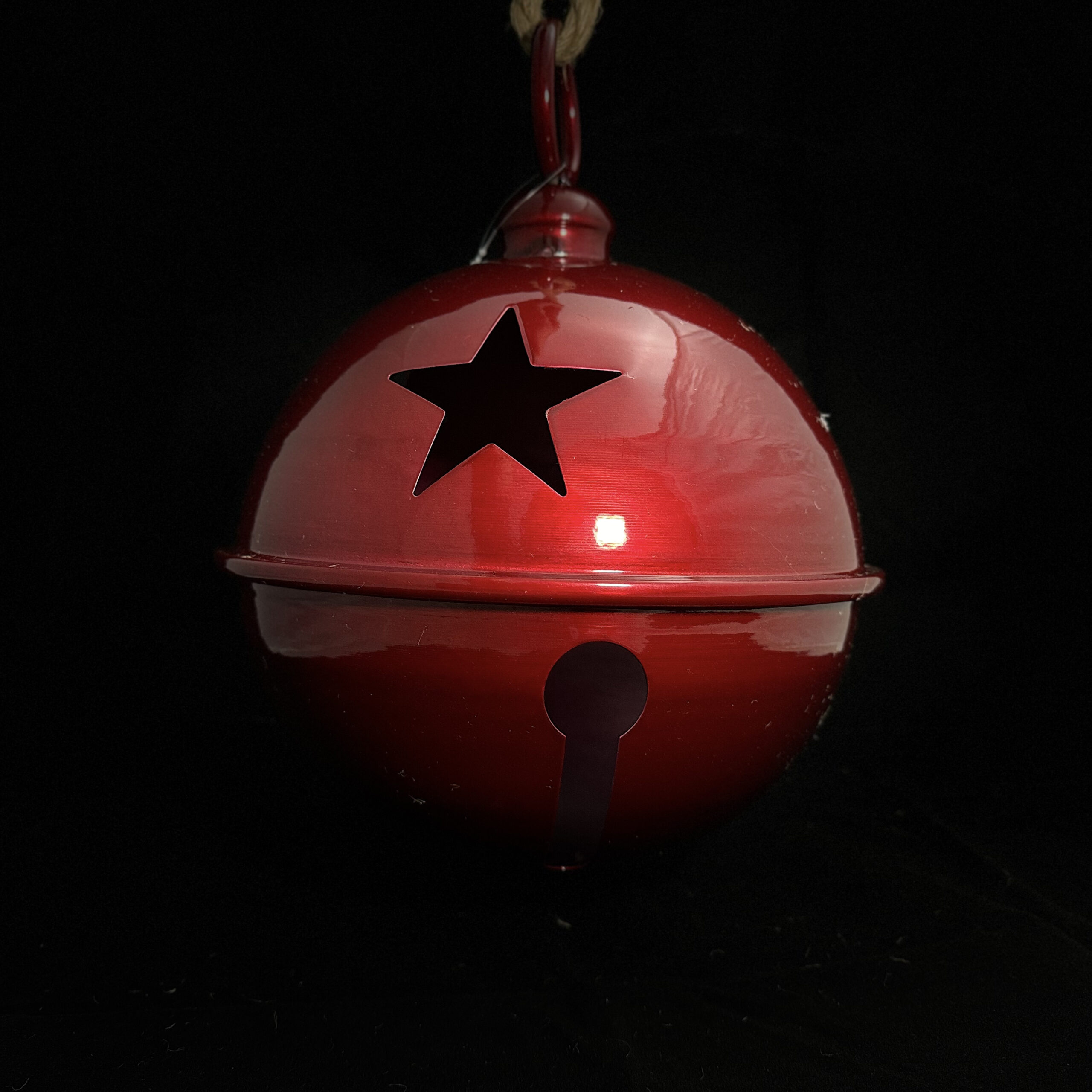 Cascabel rojo metálico (24cm x 34cm) - Image 4